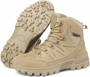 Men's Tactical Work Boots, Desert Combat Boots, Army Jungle Boots, Lightweight Hiking Boots, Splashproof Durable Suede Hiking Outdoor Boots, Breathable Military Combat Desert Boots