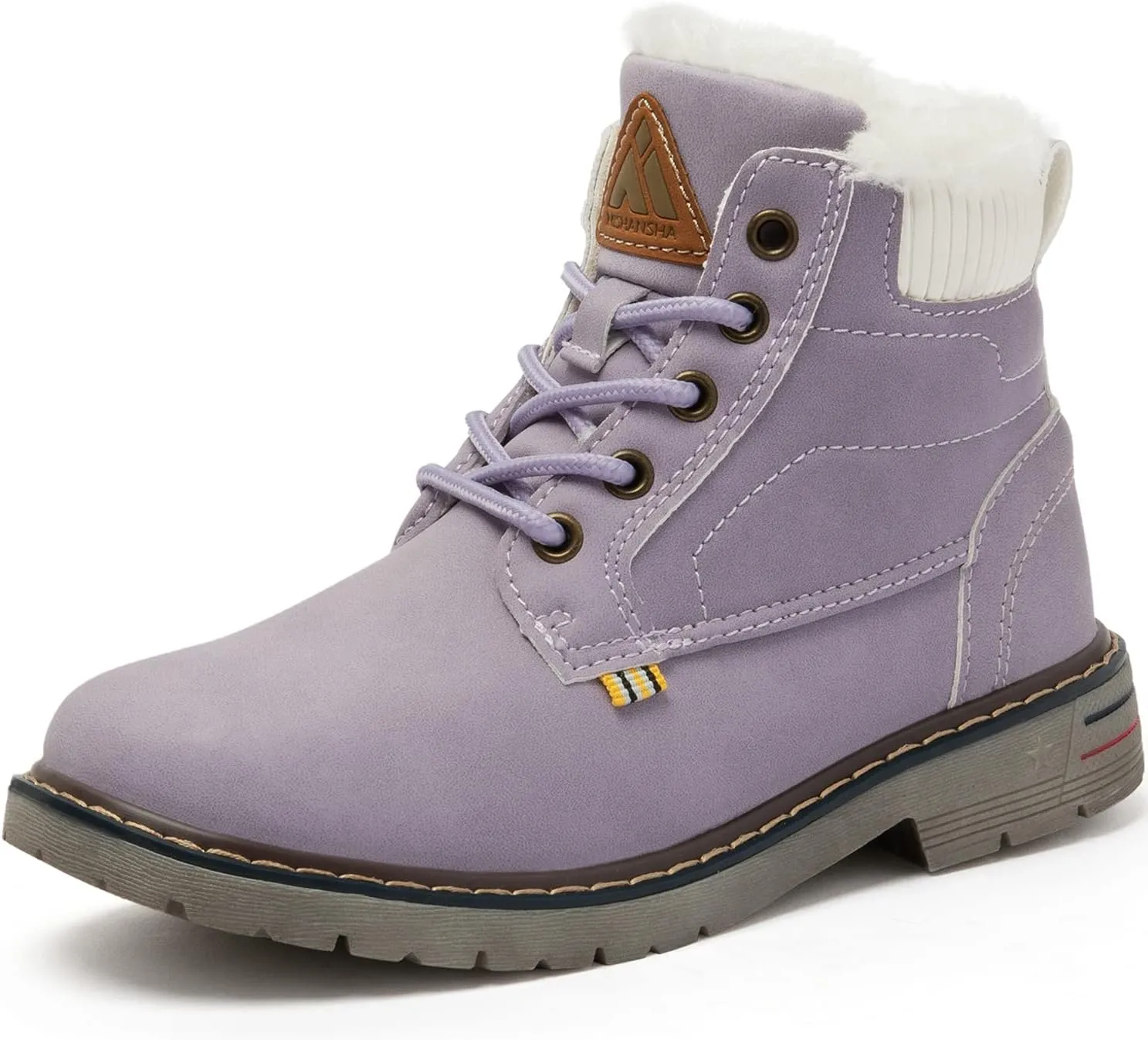 Mishansha Boy's Girl's Winter Snow Boots Waterproof Kids Hiking Boots Cold Weather Outdoor Fur Lined Warm Walking Boot Shoes
