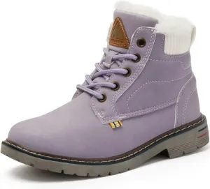 Mishansha Boy's Girl's Winter Snow Boots Waterproof Kids Hiking Boots Cold Weather Outdoor Fur Lined Warm Walking Boot Shoes