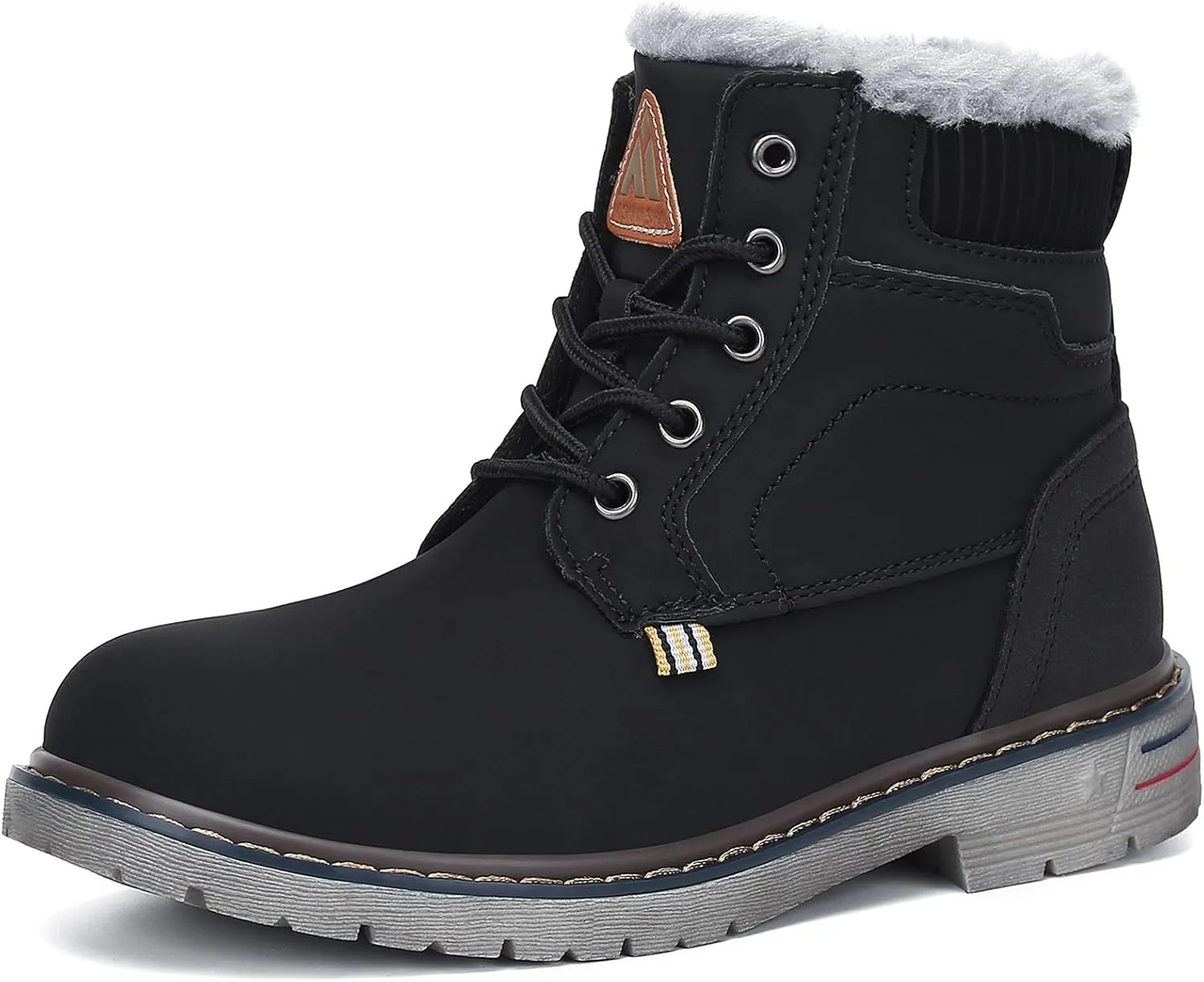 Mishansha Boy's Girl's Winter Snow Boots Waterproof Kids Hiking Boots Cold Weather Outdoor Fur Lined Warm Walking Boot Shoes