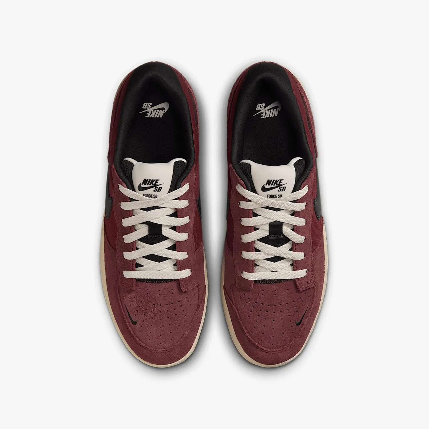 Nike SB Force 58 Skate Shoes (DV5477-602, Dark Team Red/Black/Light Orewood Brown/Black)