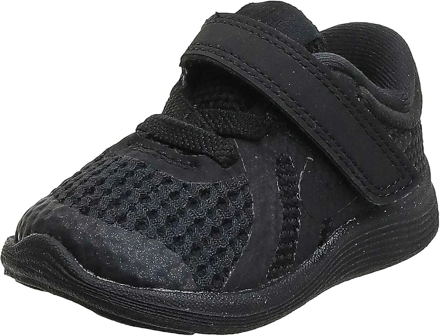 Nike Unisex-Child Revolution 4 (TDV) Running Shoe, Black/Black, 2C Regular US Toddler