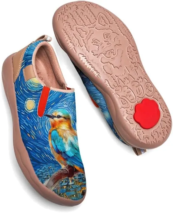 Onehorse Women's Slip-On Walking Casual Loafers Comfortable Painted Travel Shoes