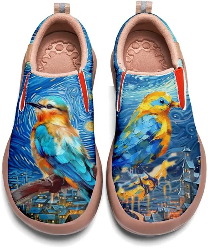Onehorse Women's Slip-On Walking Casual Loafers Comfortable Painted Travel Shoes