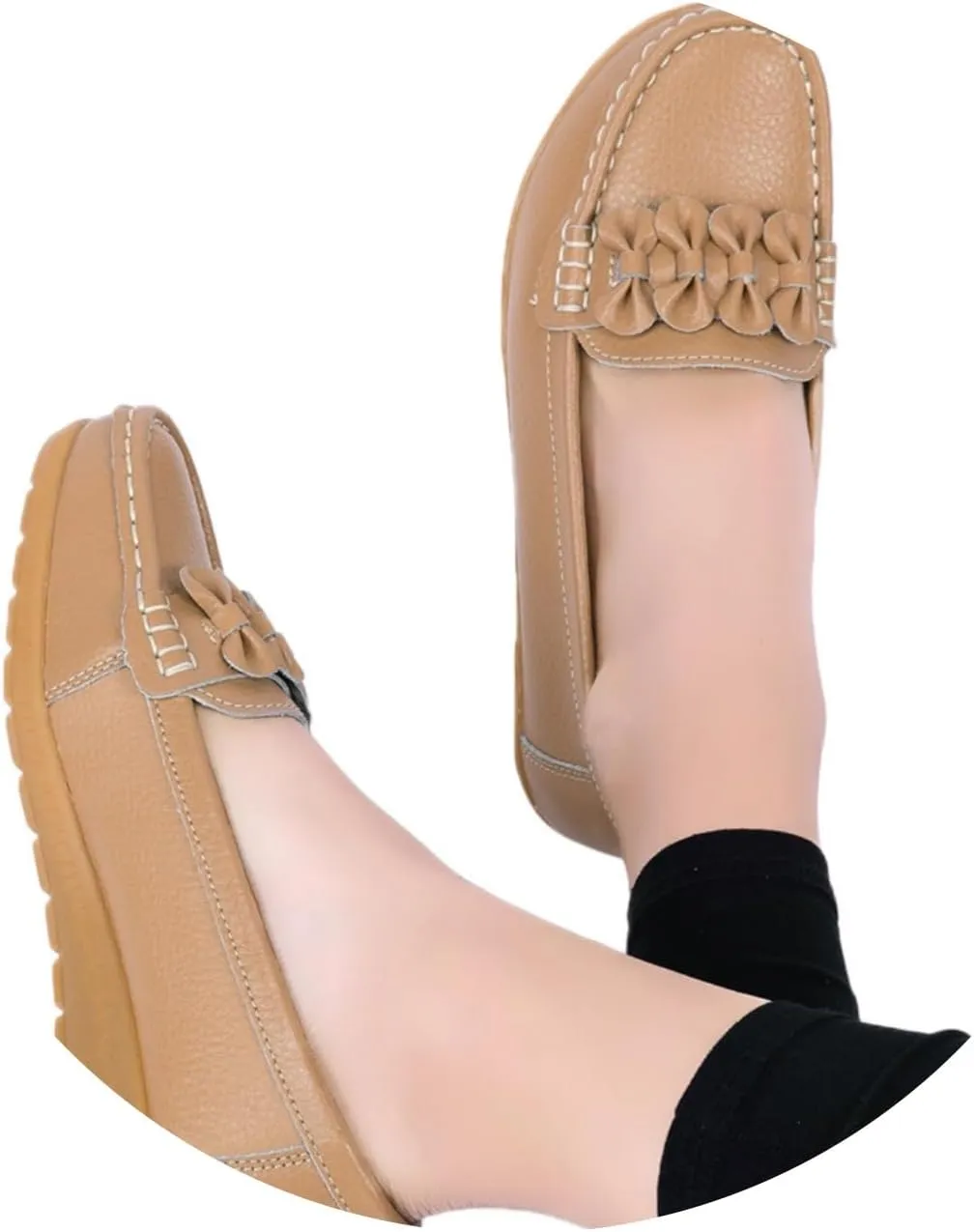 Orthopedic Loafers for Women 2025 Classic Comfort Leather Business Casual Shoes Lightweight Penny Loafer Slip On Work Flats Casual Stylish Dress Shoes