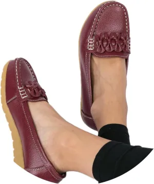 Orthopedic Loafers for Women 2025 Classic Comfort Leather Business Casual Shoes Lightweight Penny Loafer Slip On Work Flats Casual Stylish Dress Shoes