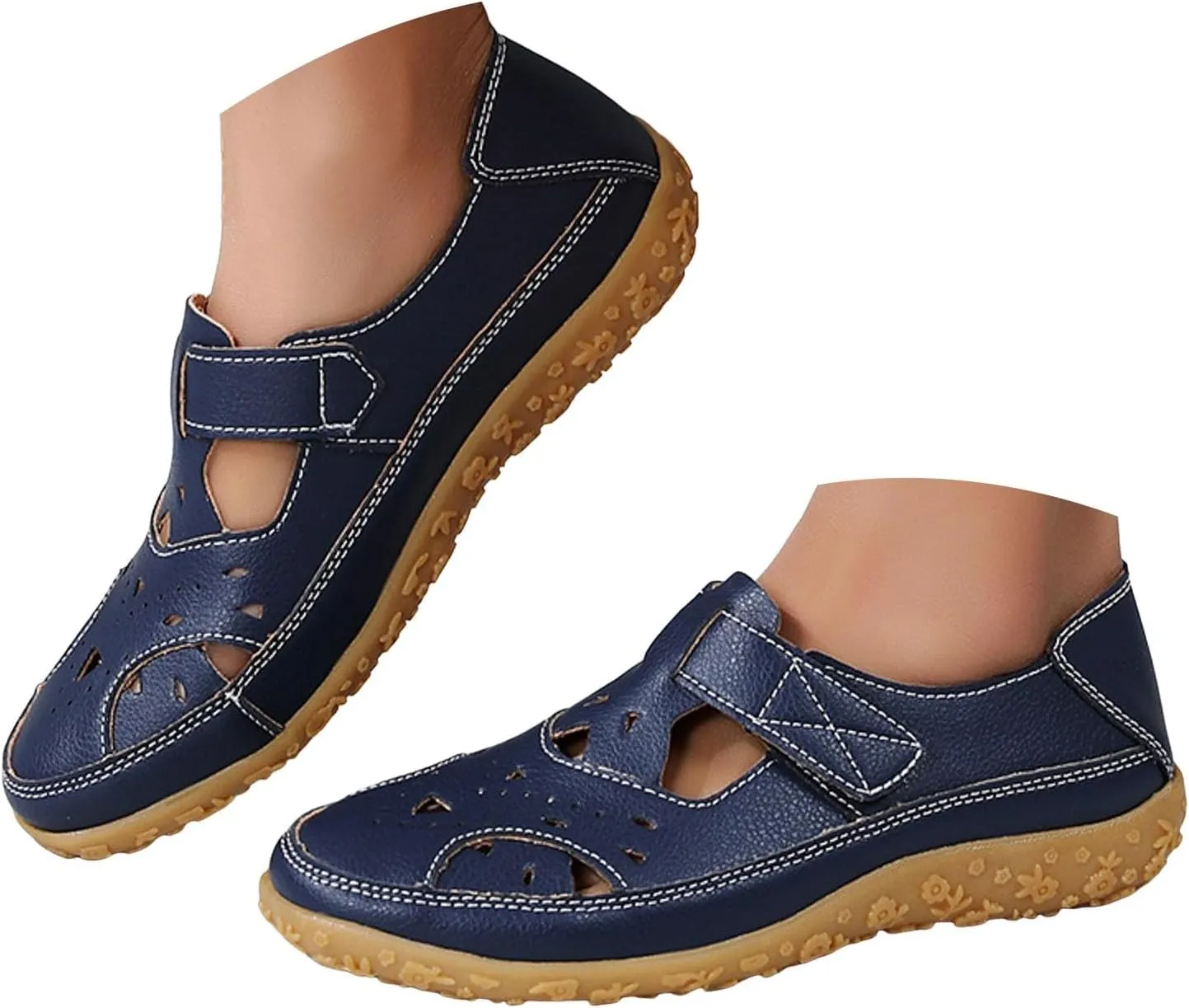 Orthopedic Loafers for Women Summer Dressy 2025 Women's Casual Closed Toe Sandals Comfortable Soft Sole Ankle Strap Orthotic Beach Vacation Party Shoes