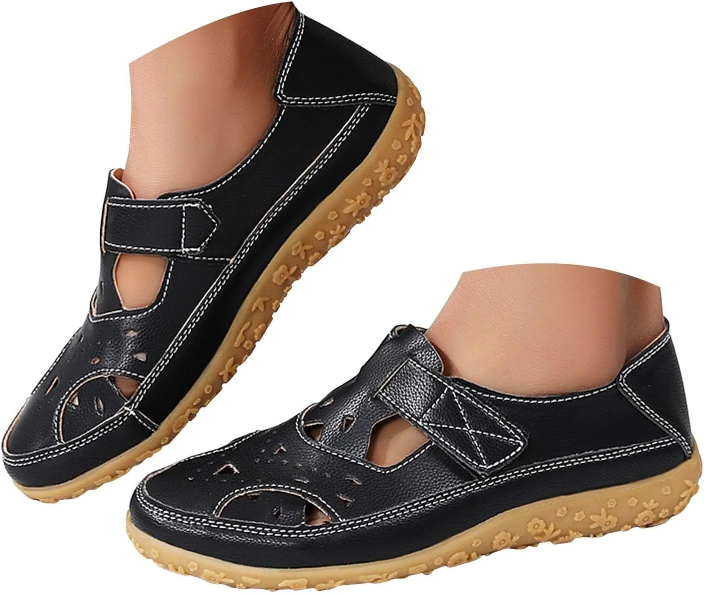 Orthopedic Loafers for Women Summer Dressy 2025 Women's Casual Closed Toe Sandals Comfortable Soft Sole Ankle Strap Orthotic Beach Vacation Party Shoes