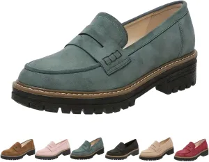 Orthopedic Shoes for Women Orthoture-Orthopedic Platform Loafers, Comfort Orthopedic Shoes, Womens Round Toe Walking Shoe, Slip On Shoes