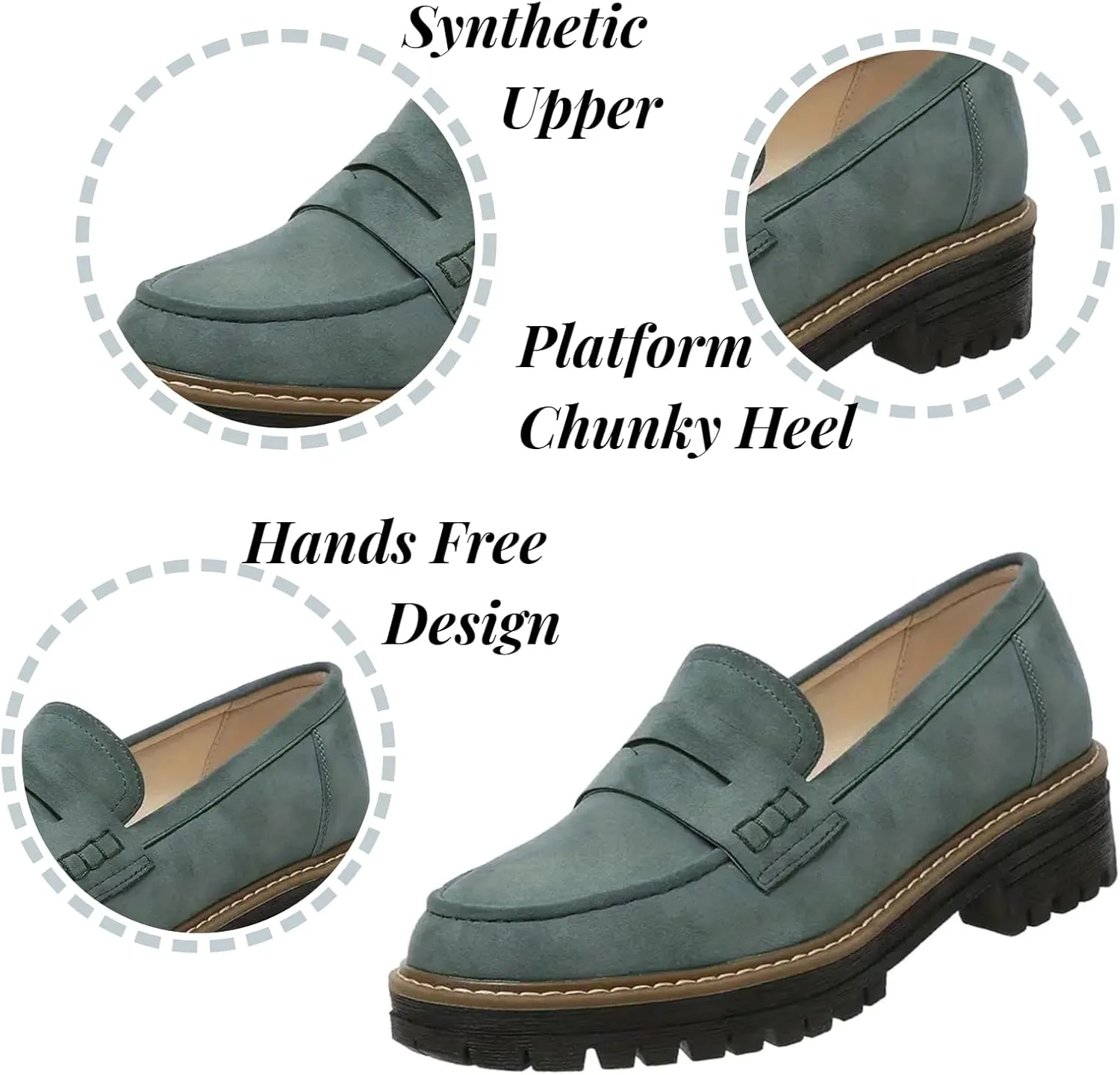 Orthopedic Shoes for Women Orthoture-Orthopedic Platform Loafers, Comfort Orthopedic Shoes, Womens Round Toe Walking Shoe, Slip On Shoes