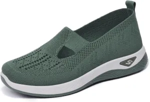 Orthopedic Shoes for Women Slip On Sneakers Breathable Soft Sole Diabetic Walking Shoes Comfort Non Slip Work Sneakers Lightweight Wide Width Soft Sole Arch Support Non-Slip Shoe