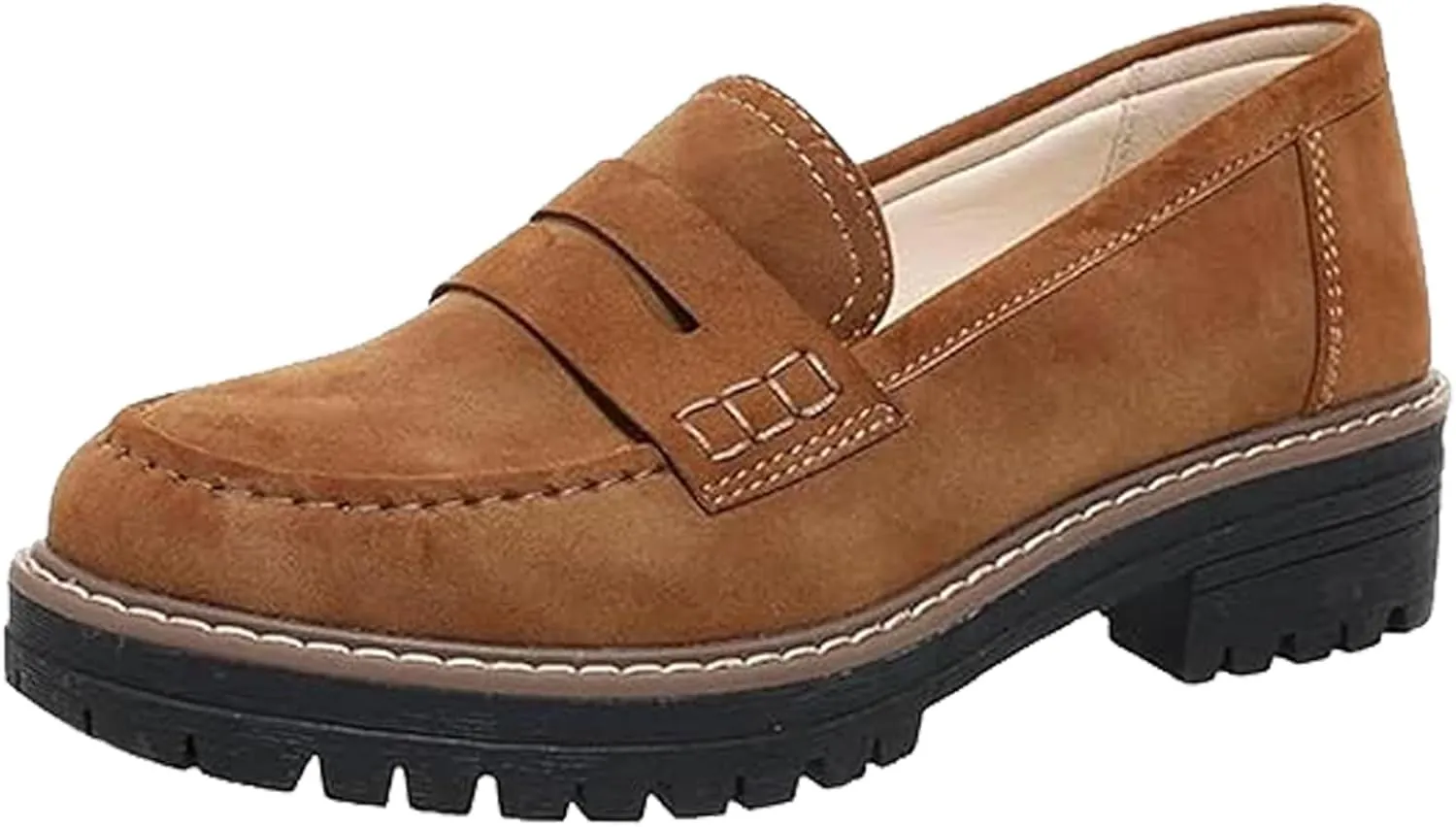 Orthoture Orthopedic Platform Loafers, Lug Sole Loafers for Women, Slip On Comfort Casual Fashion