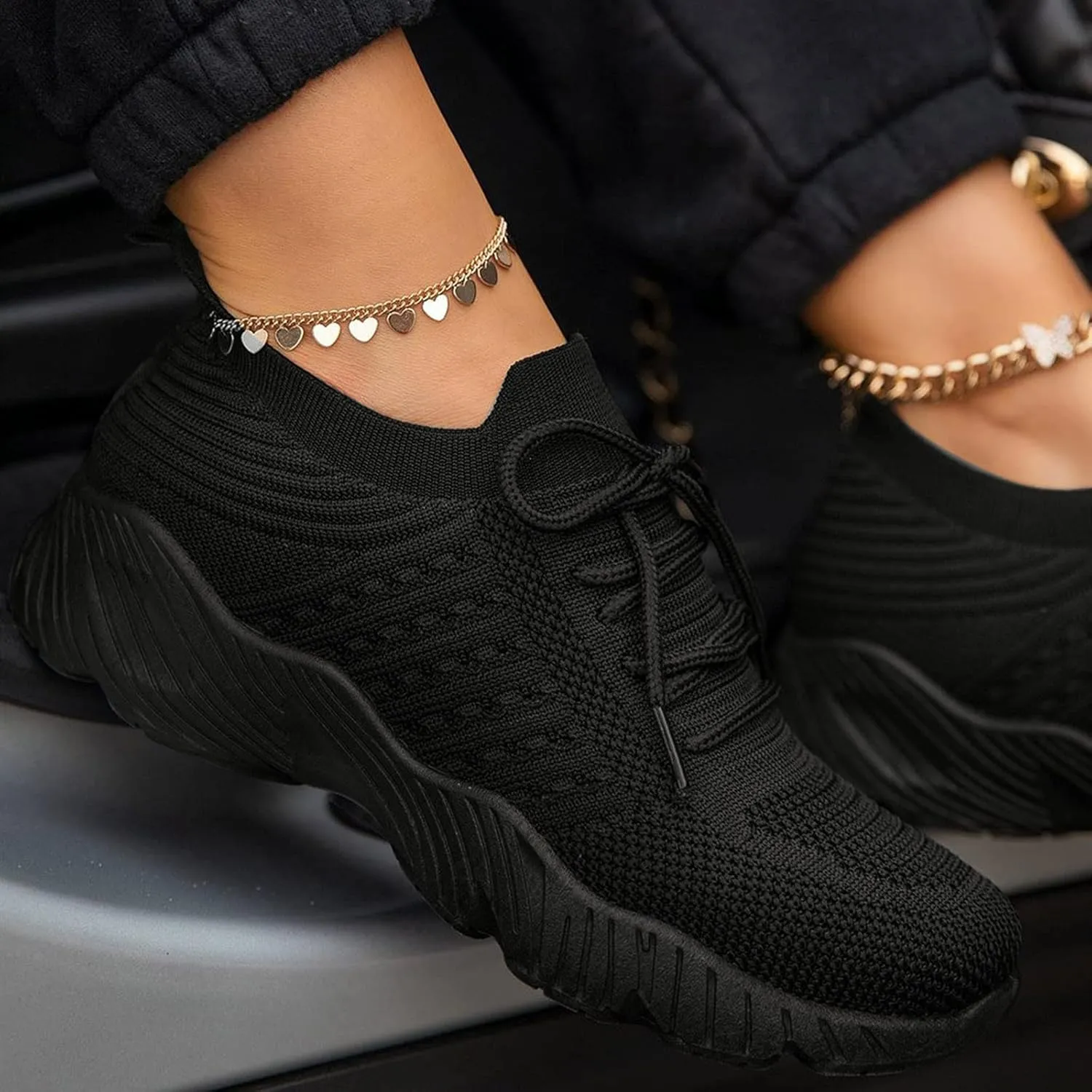 Platform Sneakers for Women Fashion Glitter Tenis Antideslizantes para Mujer De Cocina Womens Slip On Shoes Wide Toe Box Plantar Fasciitis Shoes Women Slip Ons Zapatos Comodos para Mujer