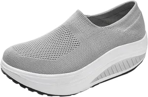 Platform Sneakers for Women Wide Toe All Black Tennis Shoes for Women Slip On Womens Fall Shoes 2023 Casual Wedge Sneakers for Women Dressy Sneakers Non Slip Work Shoes for Women
