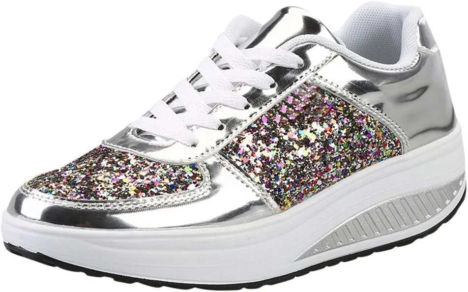 Platform Sneakers for Women Womens Fall Shoes Men's Casual Dress Sneakers Comfortable Dressy Slip on Women Loafers Shoes for Work Platform Sneakers for Women Black