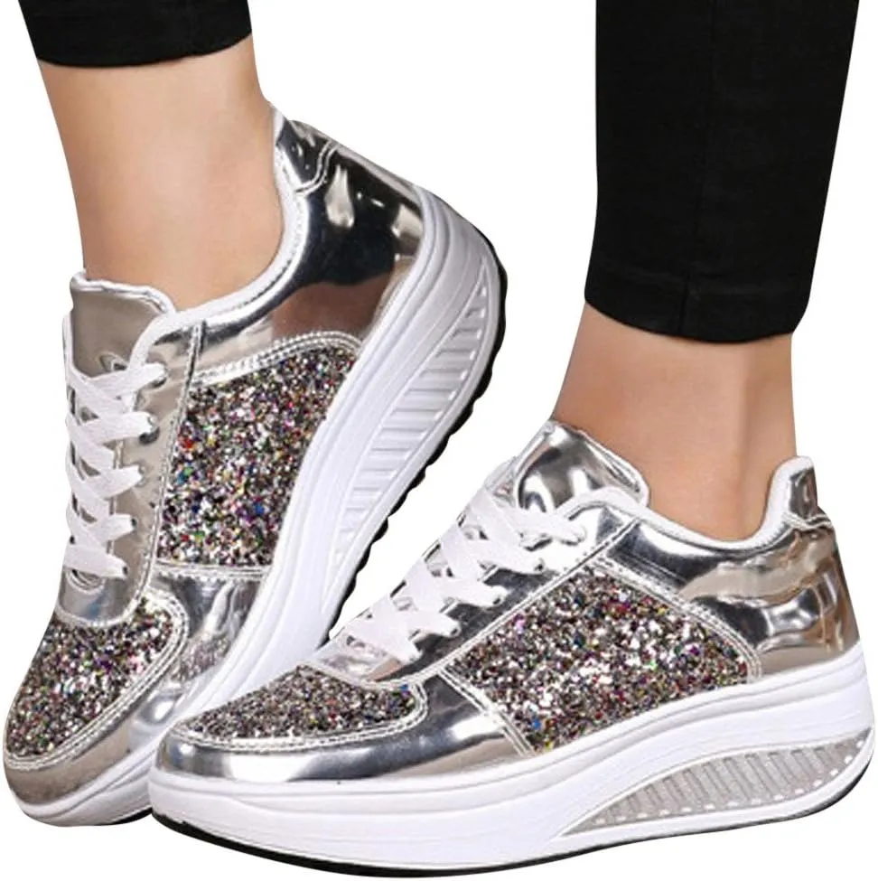 Platform Sneakers for Women Womens Fall Shoes Men's Casual Dress Sneakers Comfortable Dressy Slip on Women Loafers Shoes for Work Platform Sneakers for Women Black