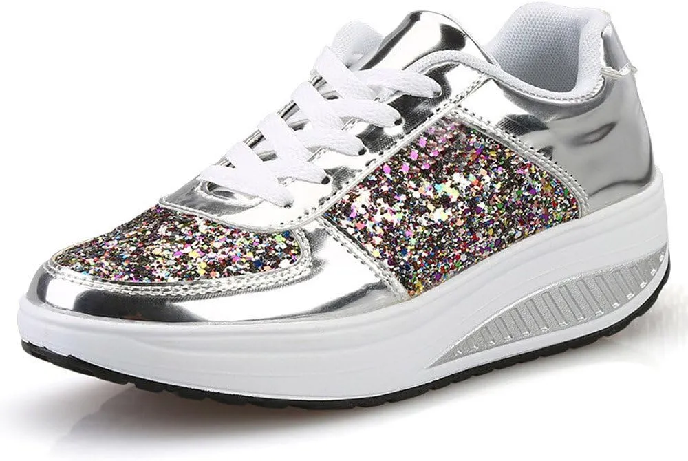 Platform Sneakers for Women Womens Fall Shoes Men's Casual Dress Sneakers Comfortable Dressy Slip on Women Loafers Shoes for Work Platform Sneakers for Women Black