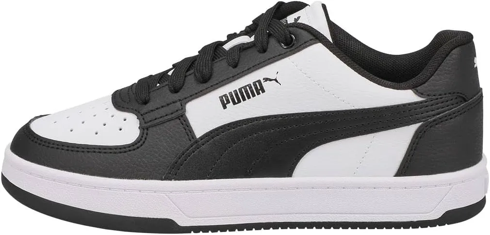 PUMA Caven Sneaker, White Black Black, 4.5 US Unisex Big Kid