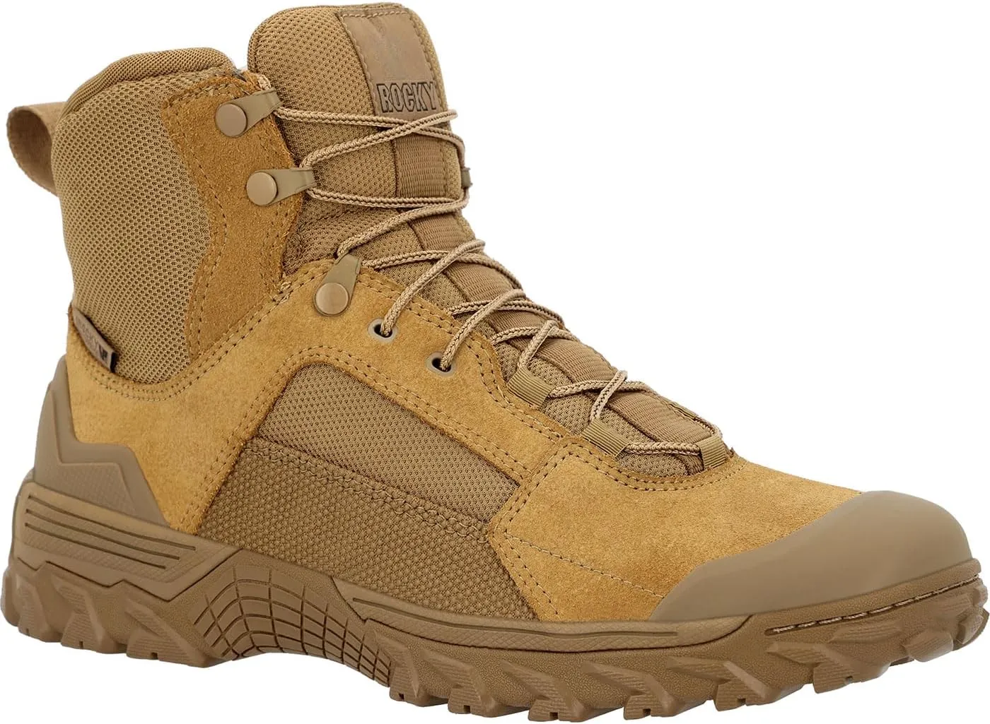 ROCKY Mountain Combat Waterproof Military Boot, Coyote Brown, Size 12(W)