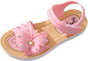 Sandals for Girls Summer Soft Sole Non Slip Comfortable Fashion Princess Shoes Bow Sandals Girls Beach Shoes