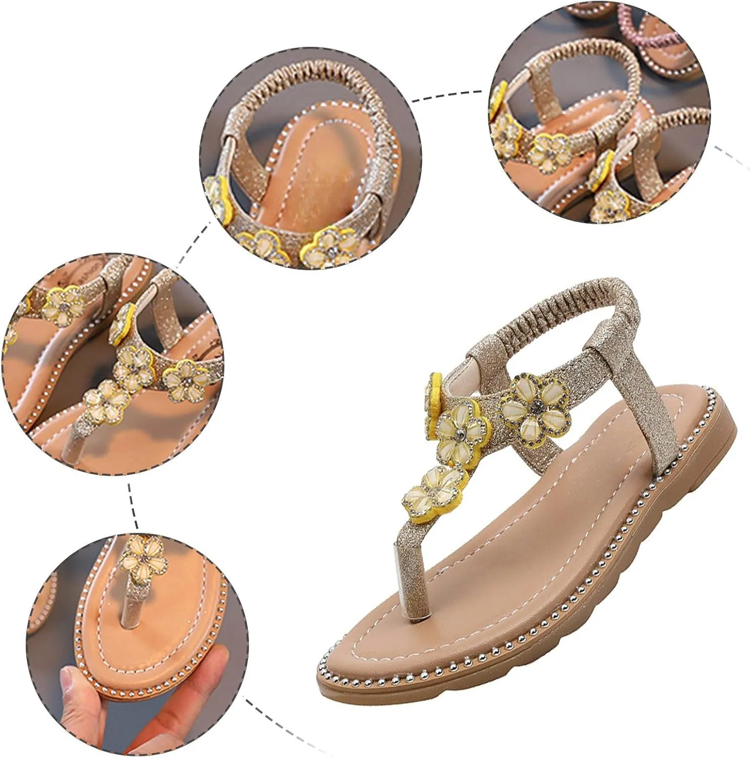 Sandals Shoe for Big Kid Summer Children's Princess Shoes Baby Medium And Large Children's Soft Sole Fashionable Beach Sandals