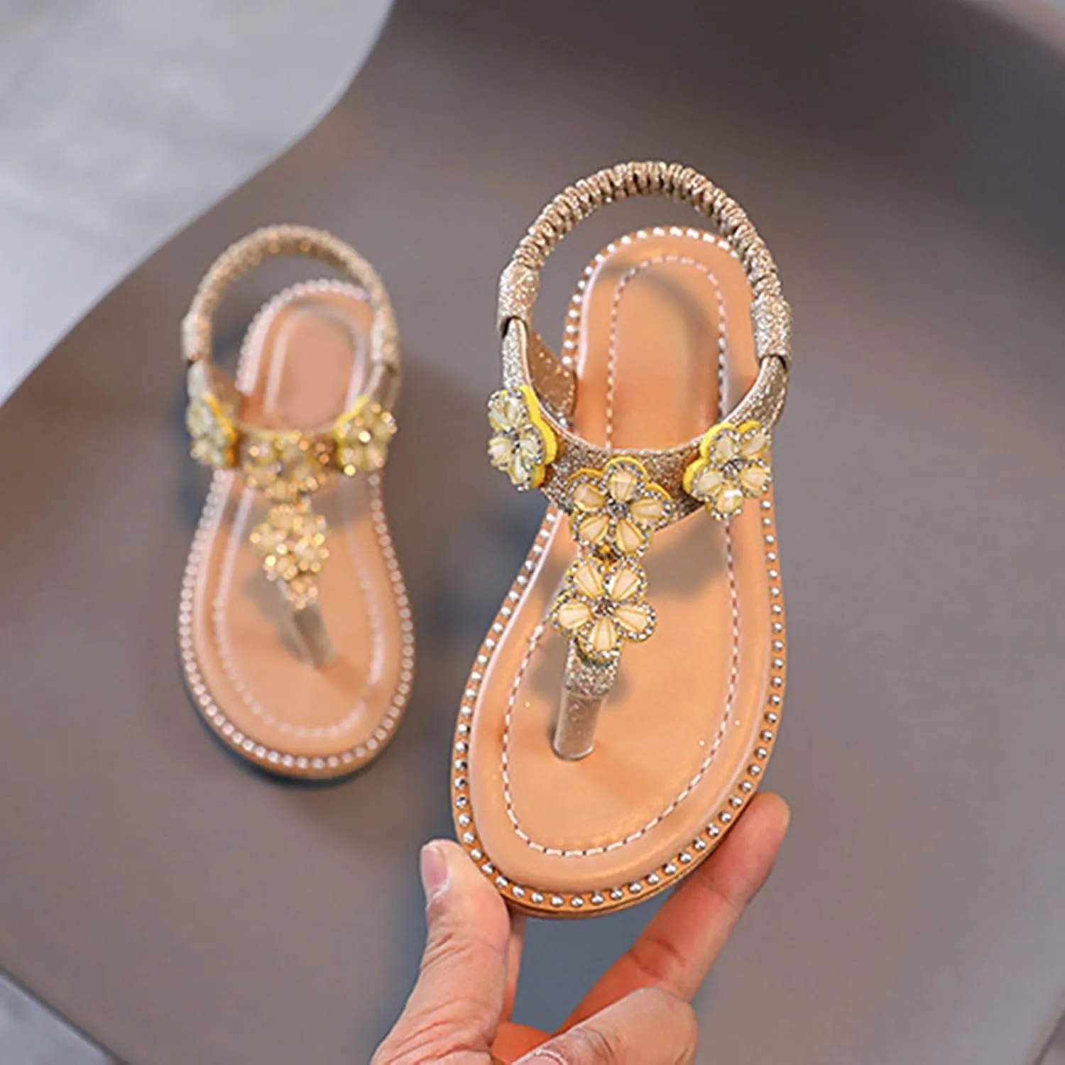 Sandals Shoe for Big Kid Summer Children's Princess Shoes Baby Medium And Large Children's Soft Sole Fashionable Beach Sandals