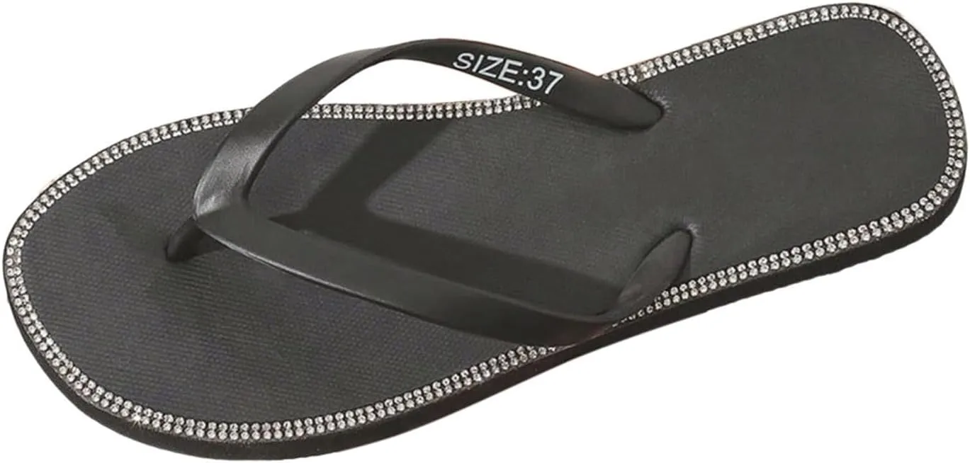 Sandals Women Flip Flops 2024 Thong Sandals Casual Sandals Sparkly Beach Sandals Slippers Slides Slip on Comfortable Shoes