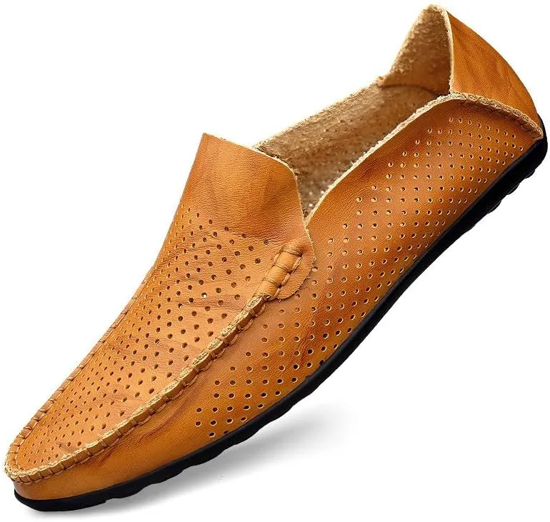 Santimon Men's Loafers Casual Slip On Shoes Soft Mules for Men Lightweight Flat Driving Boat Shoes