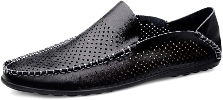 Santimon Men's Loafers Casual Slip On Shoes Soft Mules for Men Lightweight Flat Driving Boat Shoes