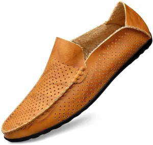 Santimon Men's Loafers Casual Slip On Shoes Soft Mules for Men Lightweight Flat Driving Boat Shoes
