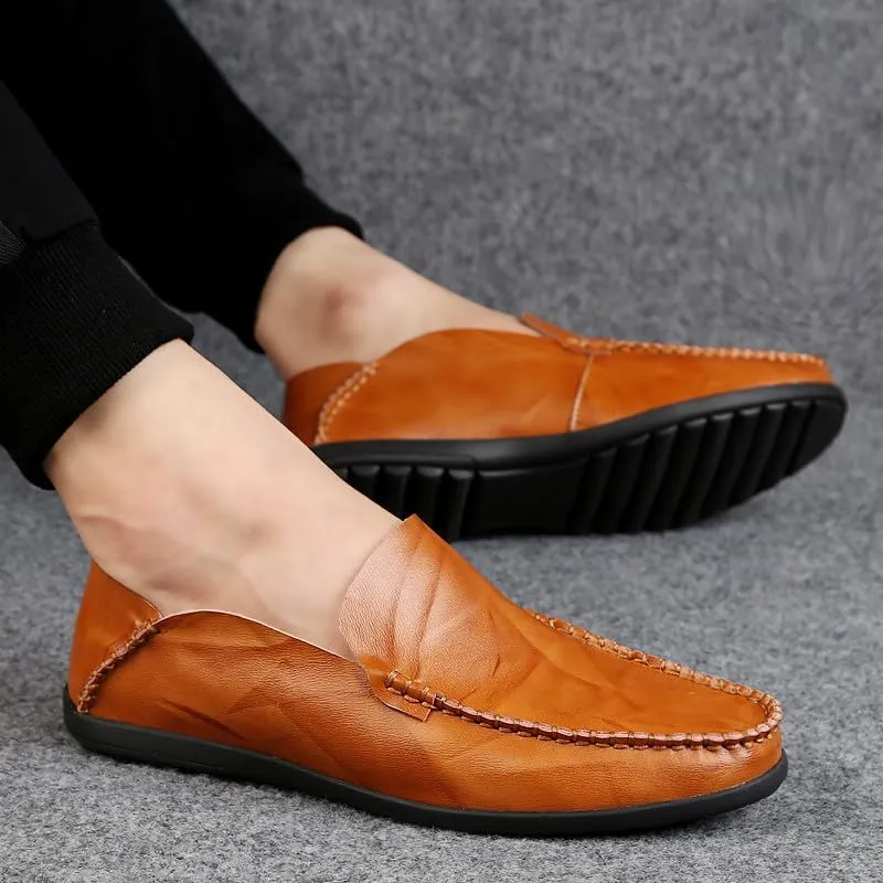 Santimon Men's Loafers Casual Slip On Shoes Soft Mules for Men Lightweight Flat Driving Boat Shoes