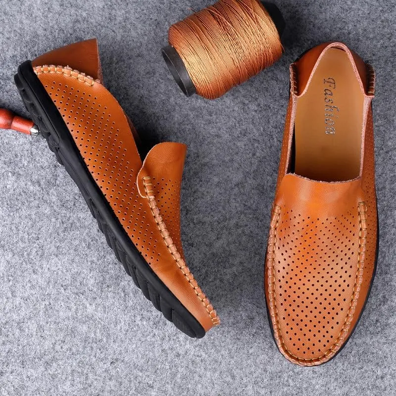 Santimon Men's Loafers Casual Slip On Shoes Soft Mules for Men Lightweight Flat Driving Boat Shoes
