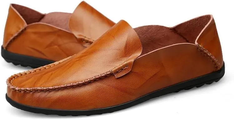 Santimon Men's Loafers Casual Slip On Shoes Soft Mules for Men Lightweight Flat Driving Boat Shoes
