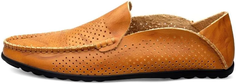 Santimon Men's Loafers Casual Slip On Shoes Soft Mules for Men Lightweight Flat Driving Boat Shoes