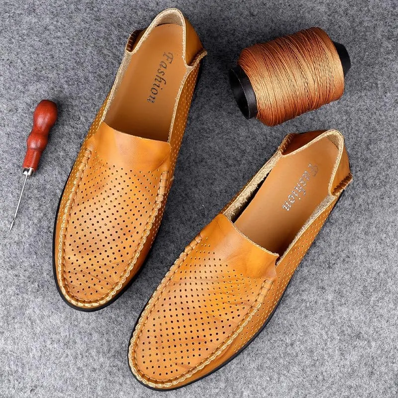 Santimon Men's Loafers Casual Slip On Shoes Soft Mules for Men Lightweight Flat Driving Boat Shoes