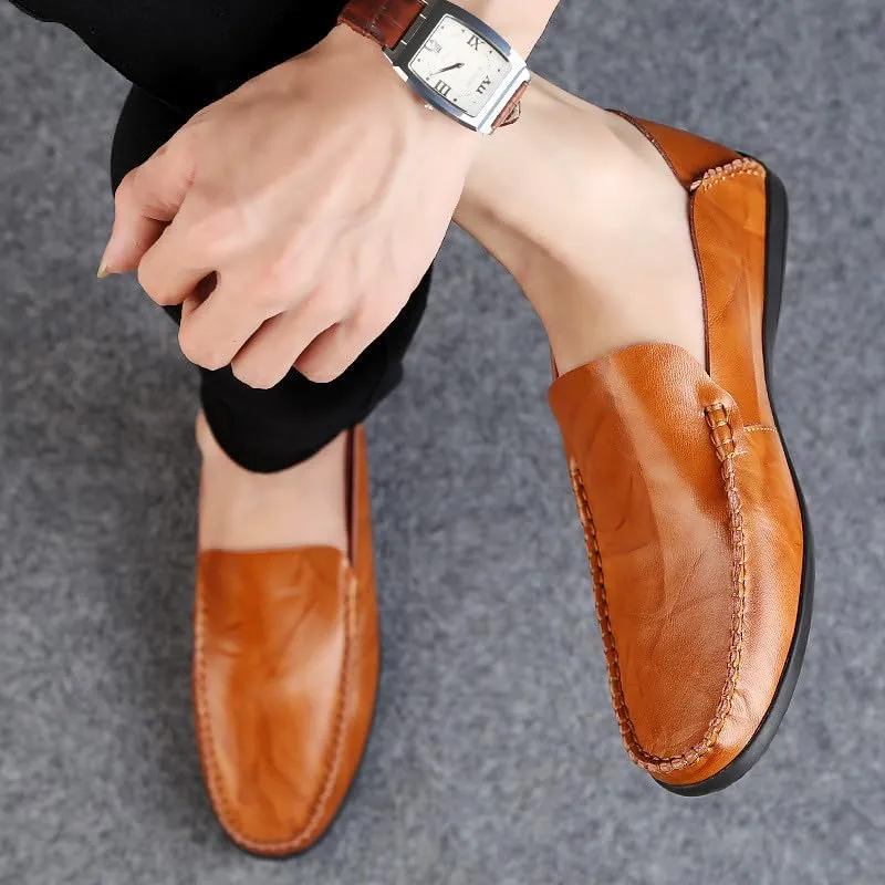 Santimon Men's Loafers Casual Slip On Shoes Soft Mules for Men Lightweight Flat Driving Boat Shoes