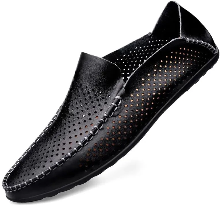 Santimon Men's Loafers Casual Slip On Shoes Soft Mules for Men Lightweight Flat Driving Boat Shoes