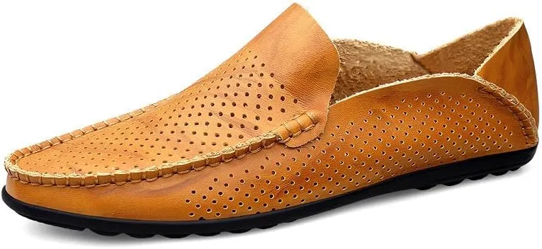 Santimon Men's Loafers Casual Slip On Shoes Soft Mules for Men Lightweight Flat Driving Boat Shoes