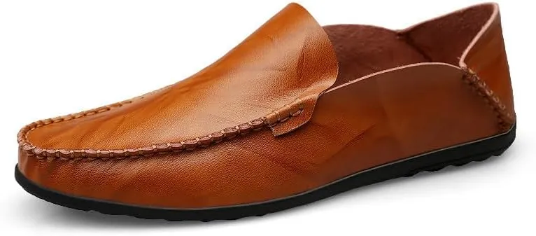 Santimon Men's Loafers Casual Slip On Shoes Soft Mules for Men Lightweight Flat Driving Boat Shoes