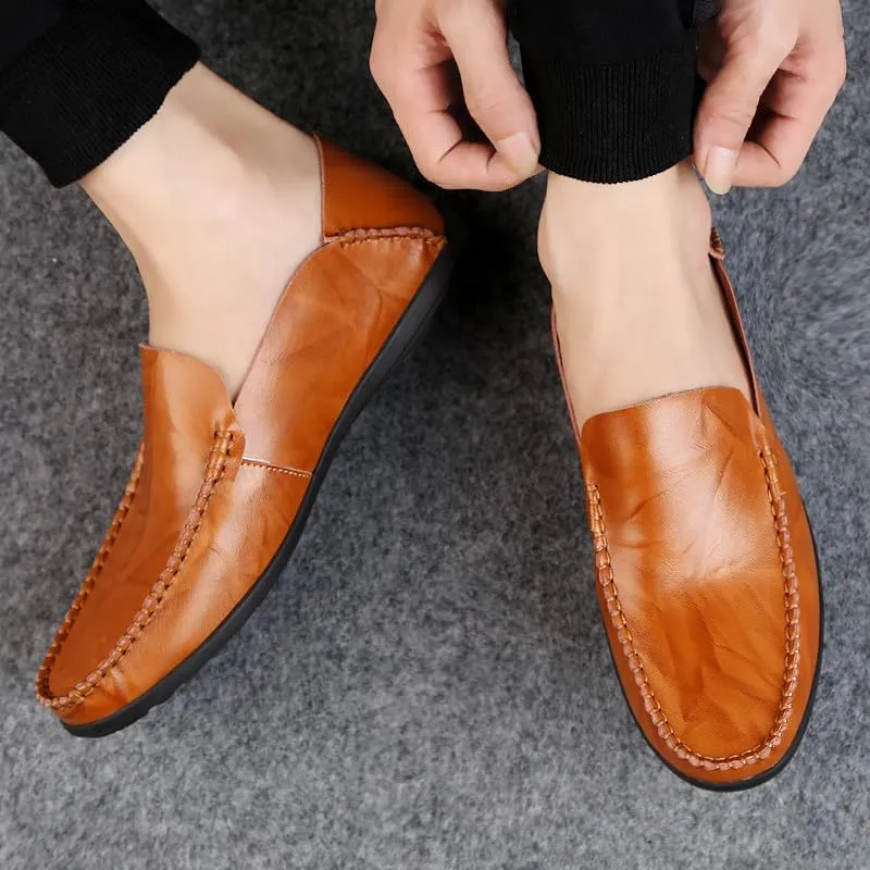 Santimon Men's Loafers Casual Slip On Shoes Soft Mules for Men Lightweight Flat Driving Boat Shoes
