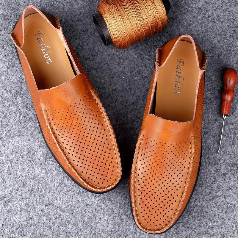 Santimon Men's Loafers Casual Slip On Shoes Soft Mules for Men Lightweight Flat Driving Boat Shoes