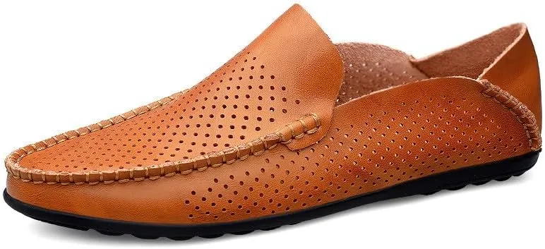 Santimon Men's Loafers Casual Slip On Shoes Soft Mules for Men Lightweight Flat Driving Boat Shoes