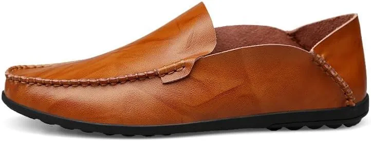 Santimon Men's Loafers Casual Slip On Shoes Soft Mules for Men Lightweight Flat Driving Boat Shoes