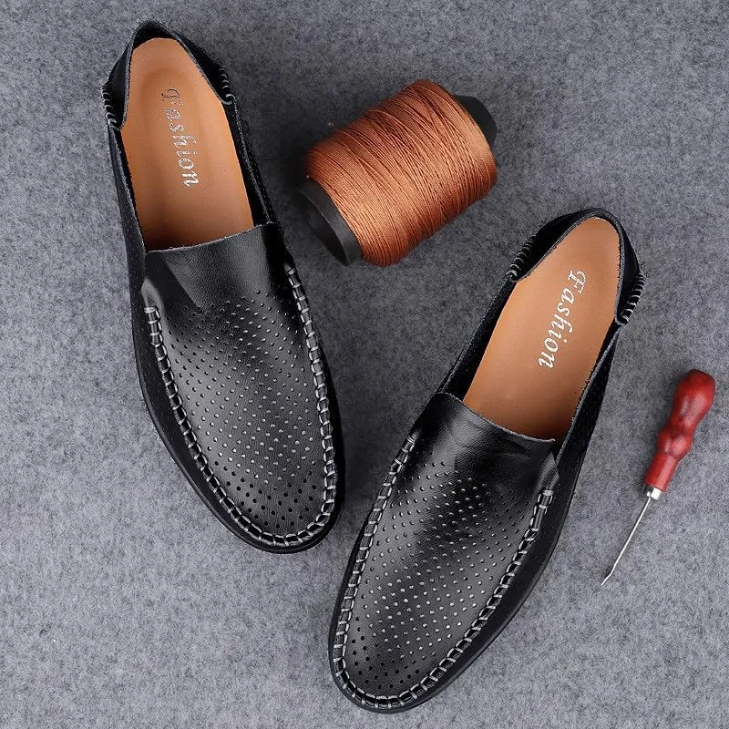 Santimon Men's Loafers Casual Slip On Shoes Soft Mules for Men Lightweight Flat Driving Boat Shoes