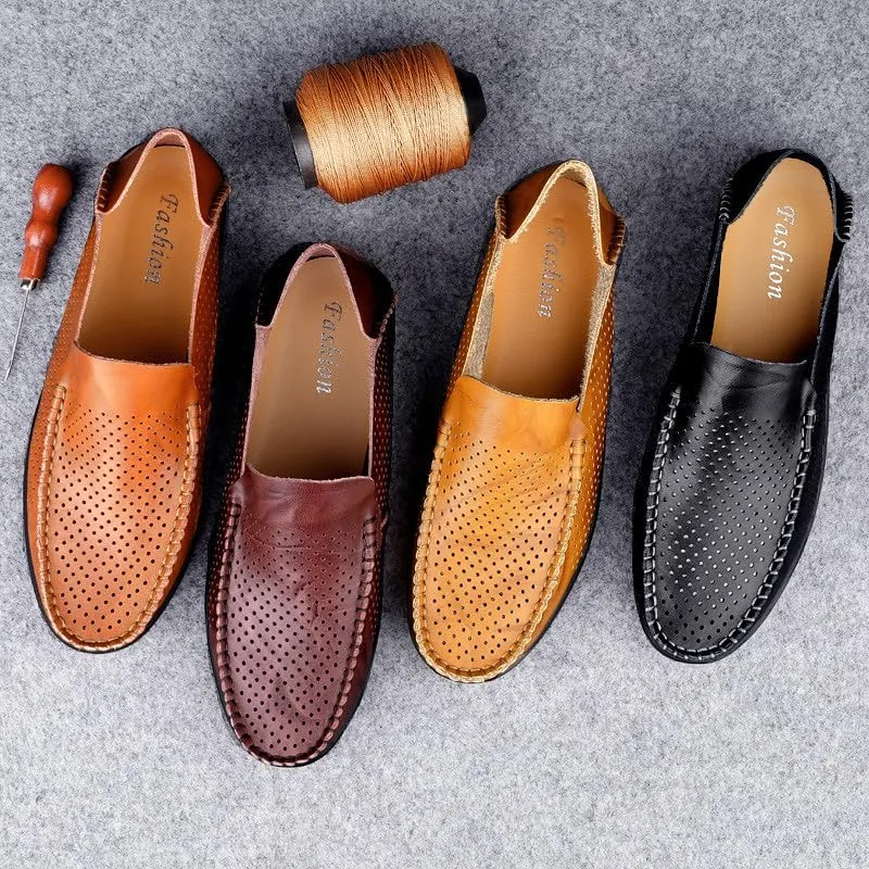 Santimon Men's Loafers Casual Slip On Shoes Soft Mules for Men Lightweight Flat Driving Boat Shoes