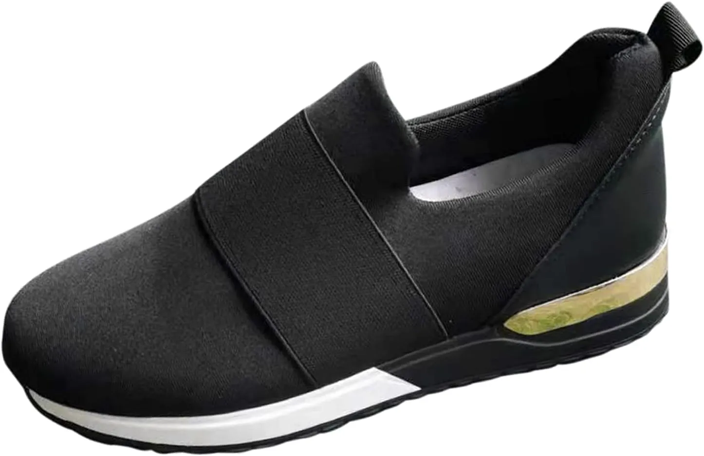SBGMoSJ Black Platform Sneakers for Women Womens Running Shoes Size 9.5 White Shoes for Women Sneakers Trendy Black Womens Platform Sneakers Size 11 Wide Cycling Shoes for Women