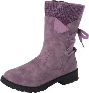 SBGMoSJ Knee High Boots Leather Winter Boots Women Fashionable Leather Fall Boots for Women Mid Calf Womens Boots Soft Leather Mid Calf Wide Calf Wide Calf Cowboy Boots Women Square Toe Tall