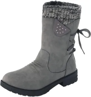 SBGMoSJ Knee High Boots Leather Winter Boots Women Fashionable Leather Fall Boots for Women Mid Calf Womens Boots Soft Leather Mid Calf Wide Calf Wide Calf Cowboy Boots Women Square Toe Tall