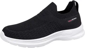 SBGMoSJ Womens High Top Sneakers Black and White Women's Fashion Sneakers Slip Ons Cute Black Sneakers for Women Dressy Womens Sneakers Wide Width Size 11 Wide Slip On Shoes for Women