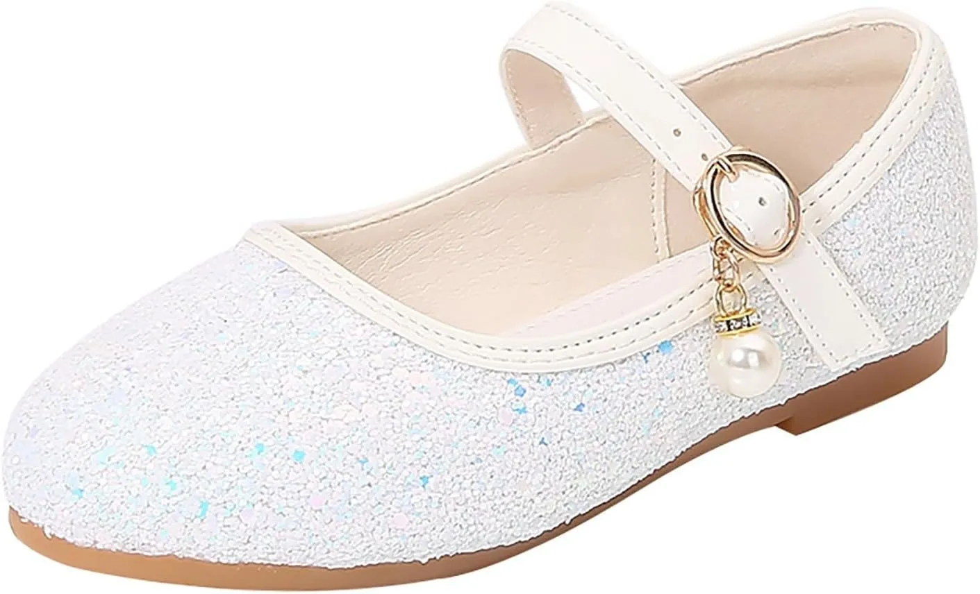 Sequins Sandals for Girls Kids Outdoor Dress Dance Loafers Shoes Toddler 𝗟ow Heel Summer Casual Mary Jane Soft Sole